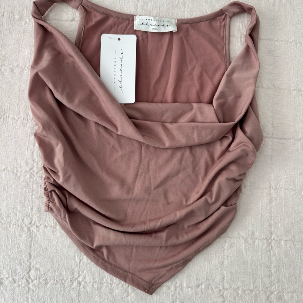 American Threads Cowl Neck Top